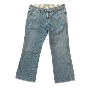 Vintage GAP Jeans 30 Y2K Hand Sewn Straight Leg Rare Frayed Helm Made USA 2003